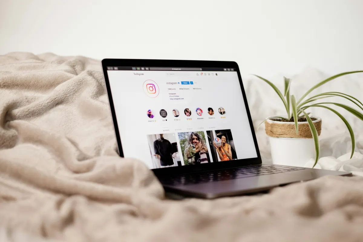 Image showing instagram opened on a laptop.